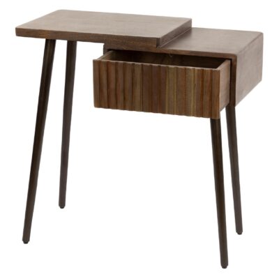 acaciahouten nachtkastje Finn met lade rechts afbeelding 2