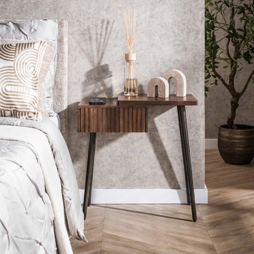 nachtkastje Finn acaciahout bruin afbeelding 4