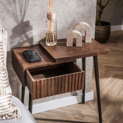 nachtkastje Finn acaciahout bruin afbeelding 6