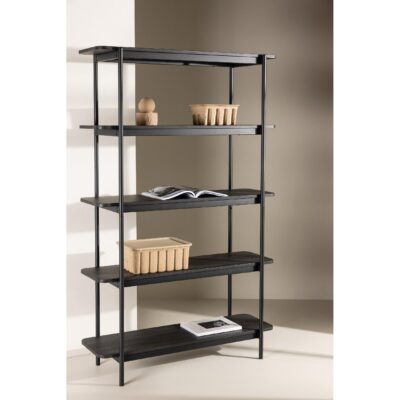 zwarte boekenkast Molde 190 cm afbeelding 6