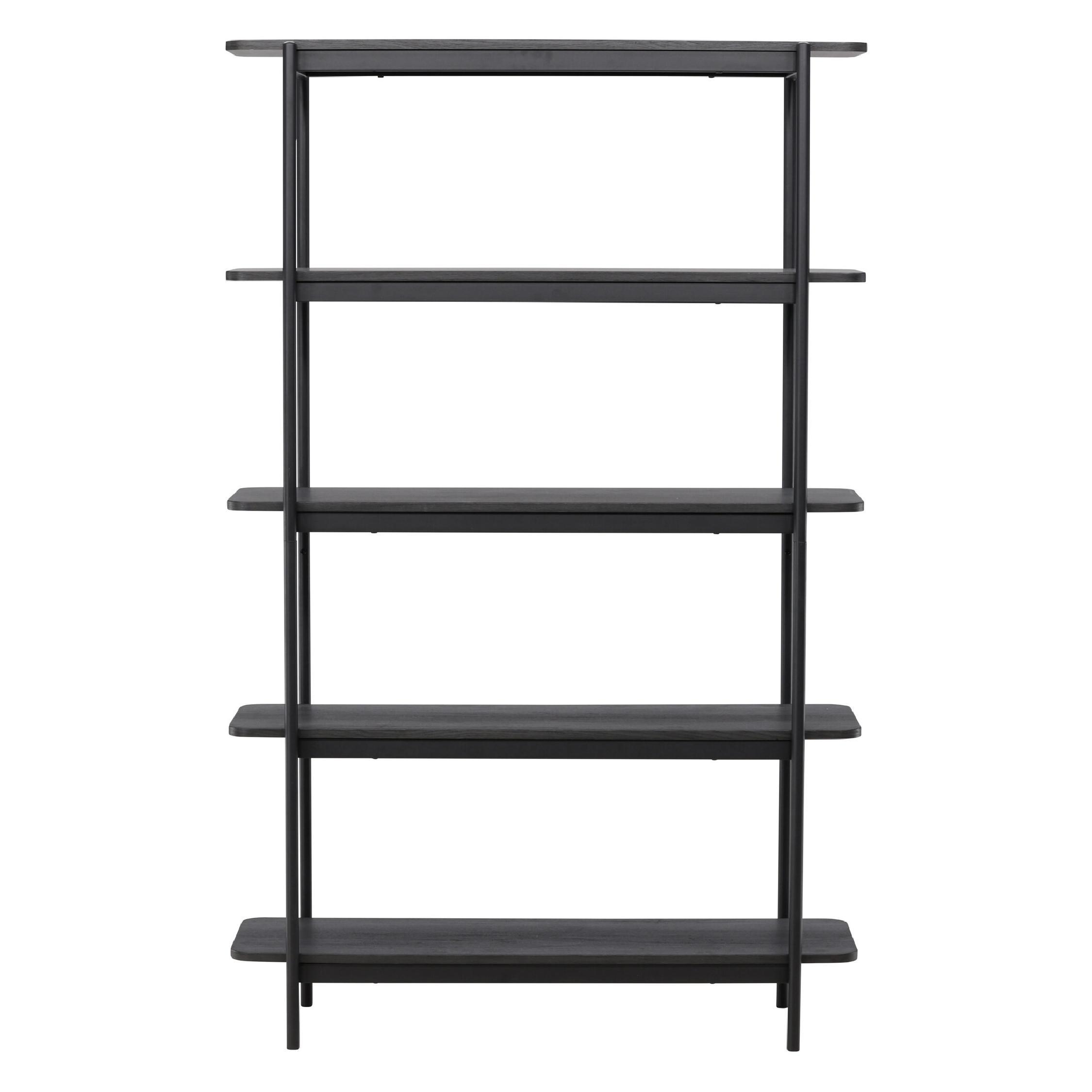 zwarte boekenkast Molde 190 cm afbeelding 1