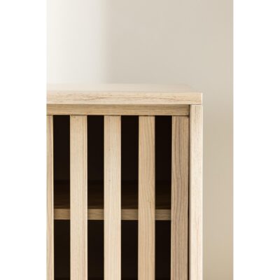 tv meubel Kaia whitewash met schuifdeur afbeelding 11