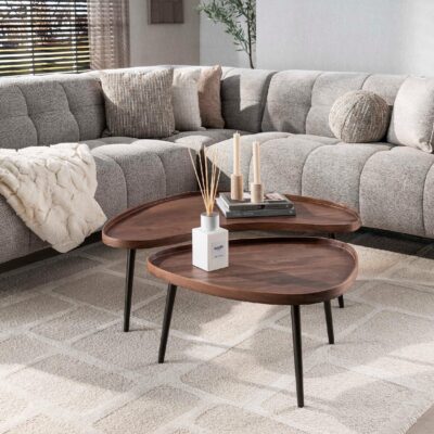 salontafelset Finn massief acaciahout afbeelding 5