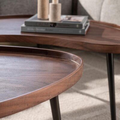 salontafelset Finn massief acaciahout afbeelding 3