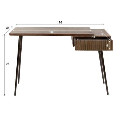 haltafel Finn massief acaciahout afbeelding 3