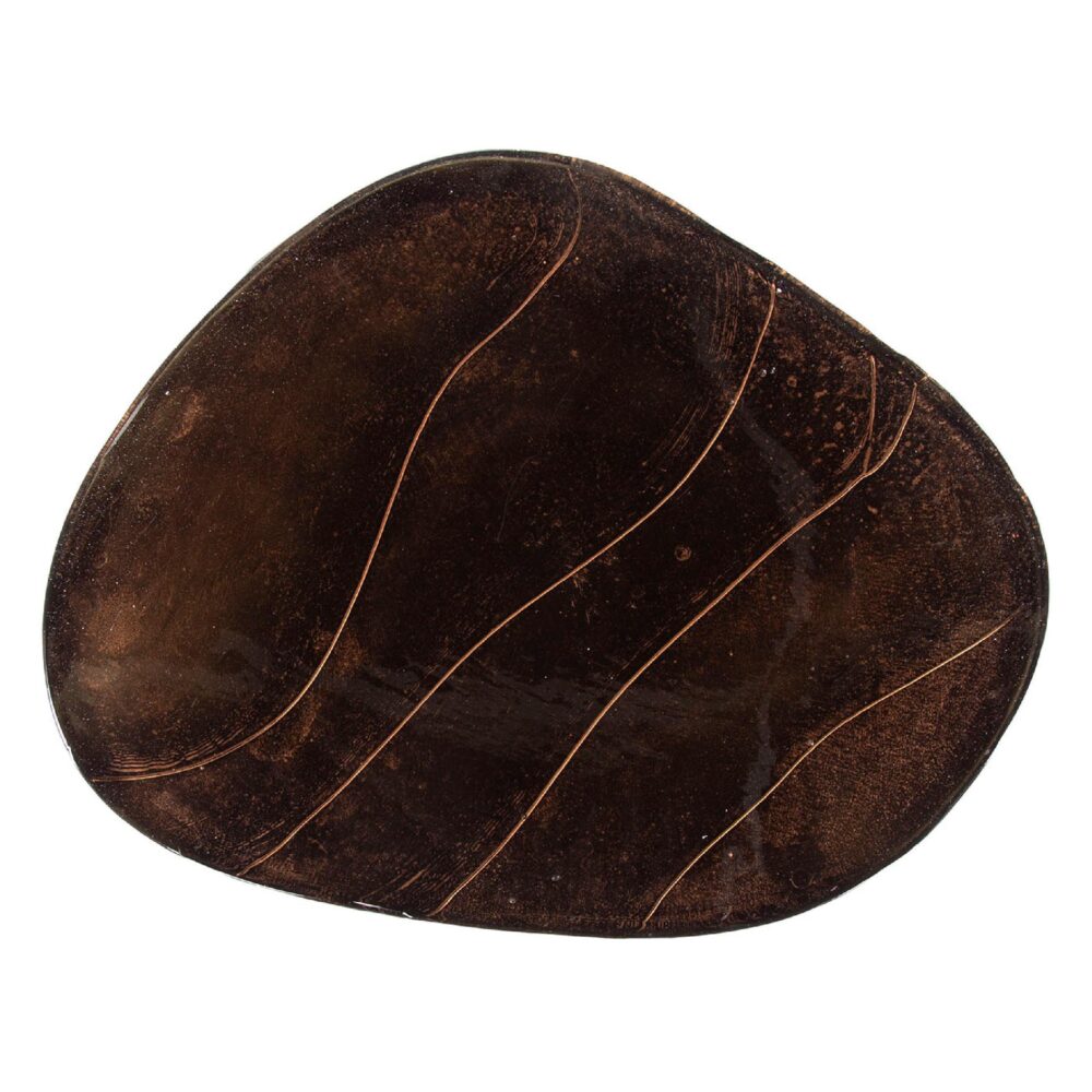 Olav ronde bijzettafel antiek koper afbeelding 2