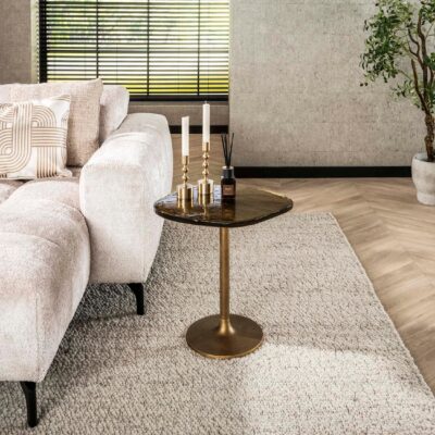 lage glazen bijzettafel Olav antiek goud afbeelding 4