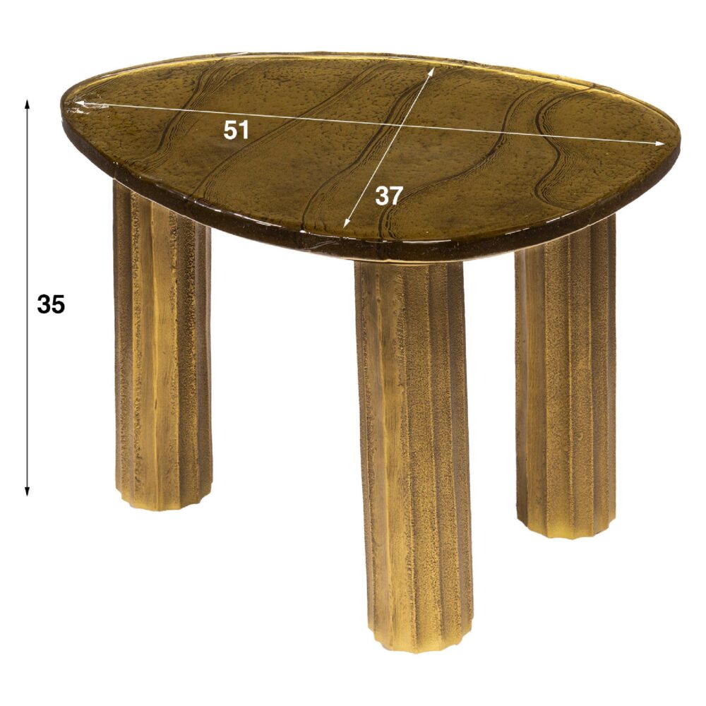 Olav antiek gouden salontafel afbeelding 3