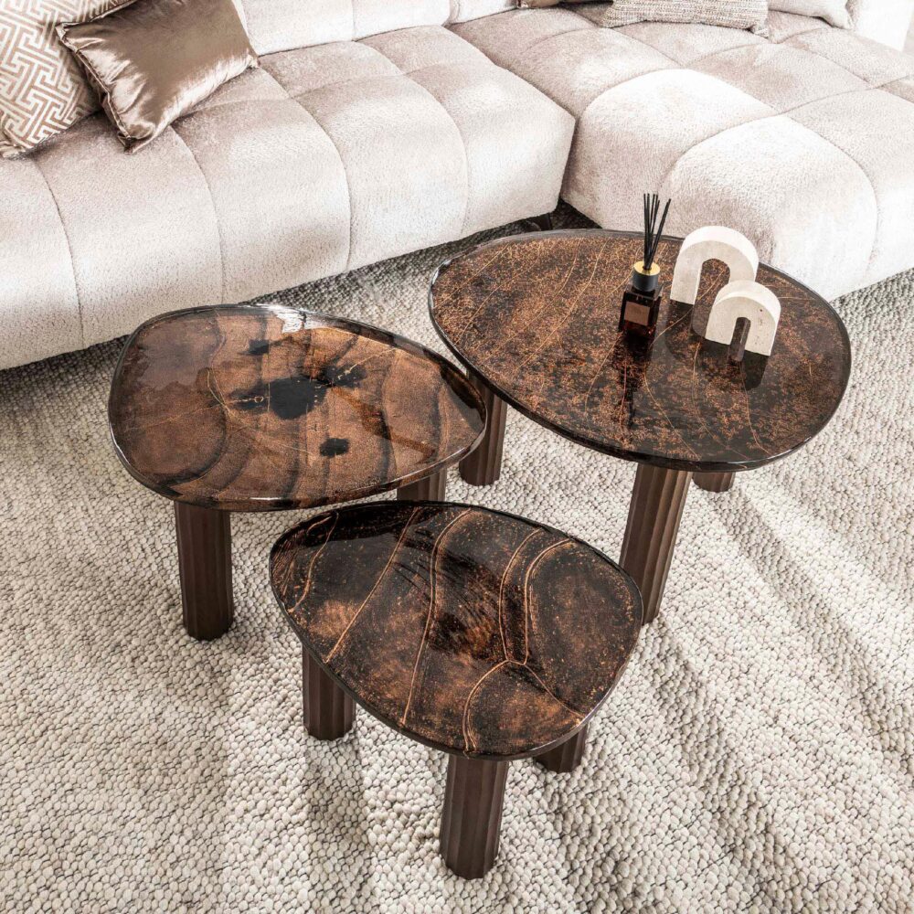 salontafel Olav antiek koper afbeelding 3