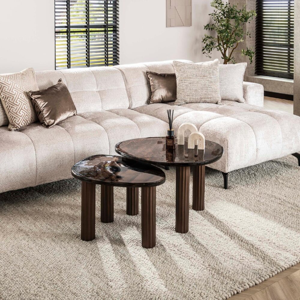 salontafel Olav antiek koper afbeelding 7