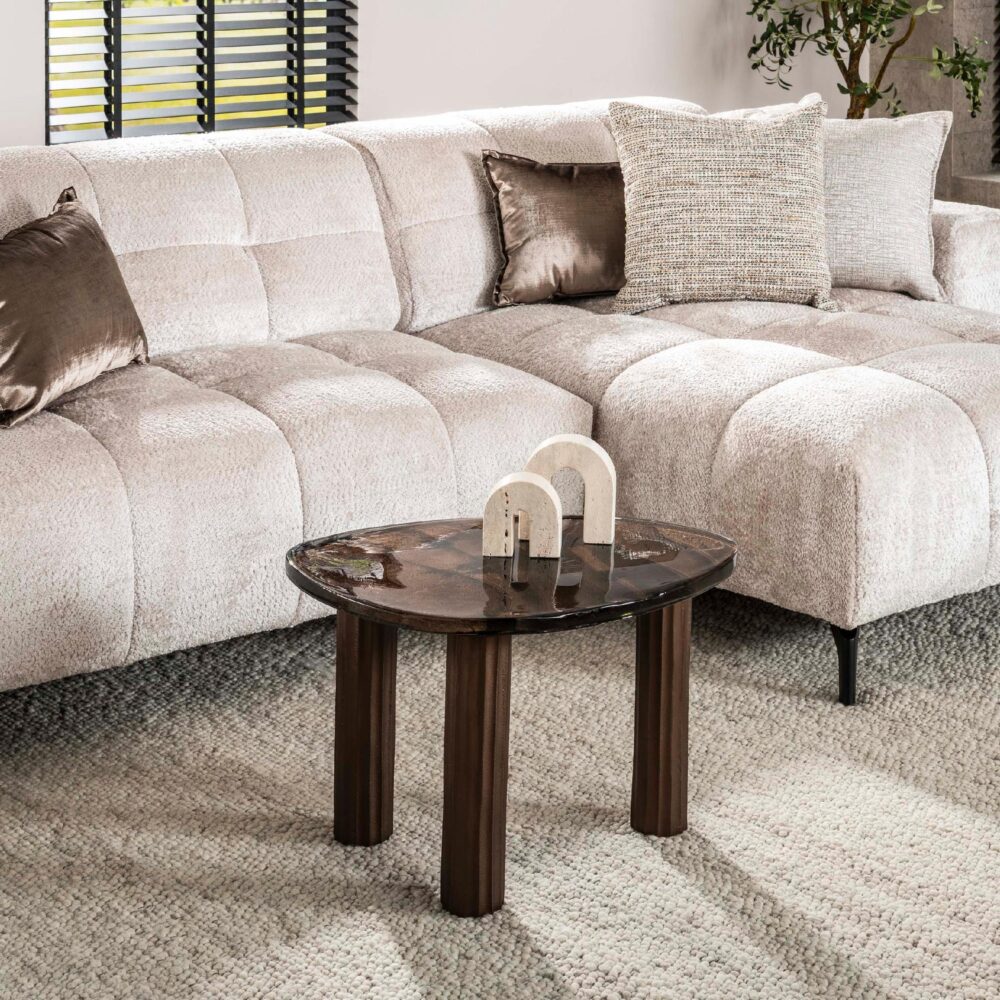 salontafel Olav antiek koper afbeelding 9