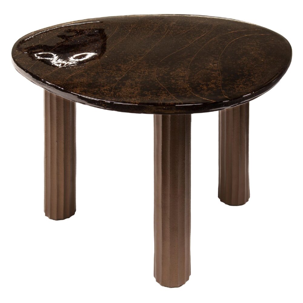 salontafel Olav antiek koper afbeelding 1