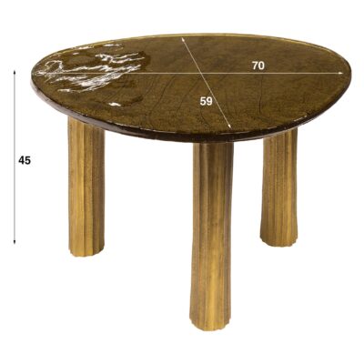 Olav salontafel antiek goud afbeelding 3