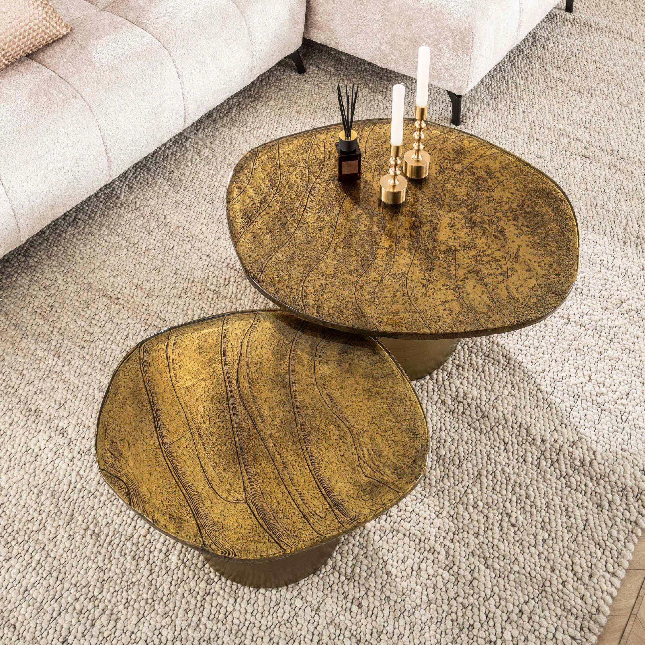 antiek gouden salontafel set Olav afbeelding 5