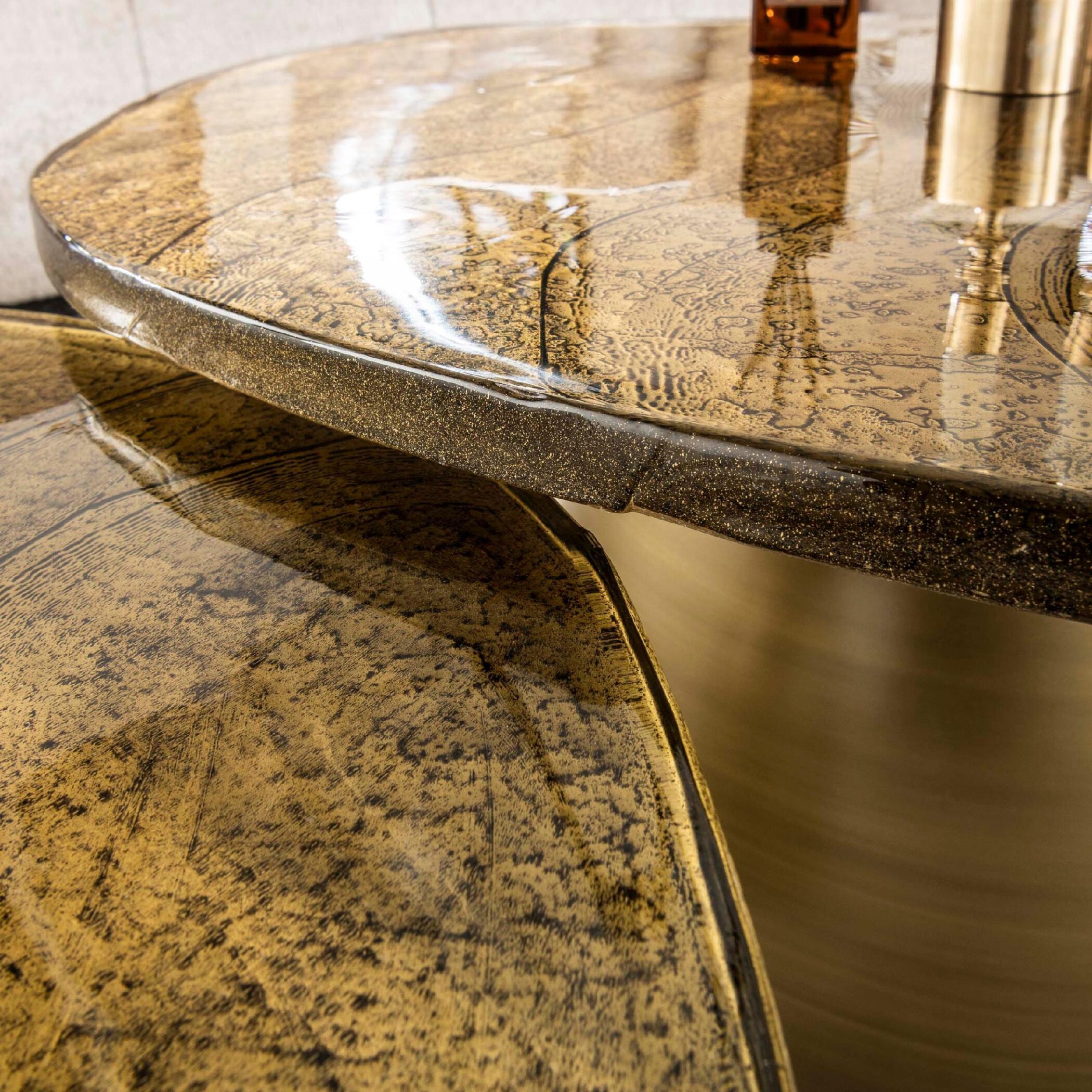 antiek gouden salontafel set Olav afbeelding 6