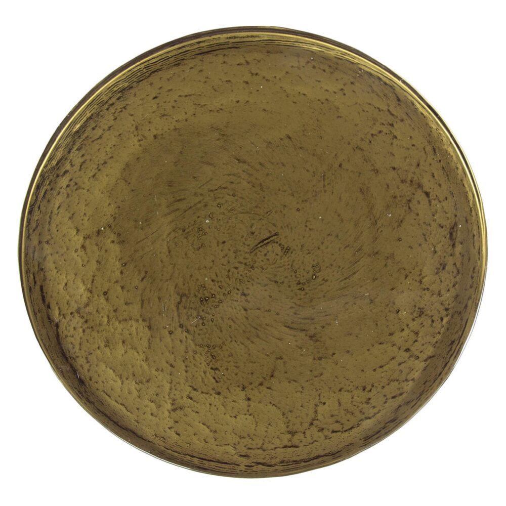 ronde metalen bijzettafel Olav antiek goud afbeelding 2