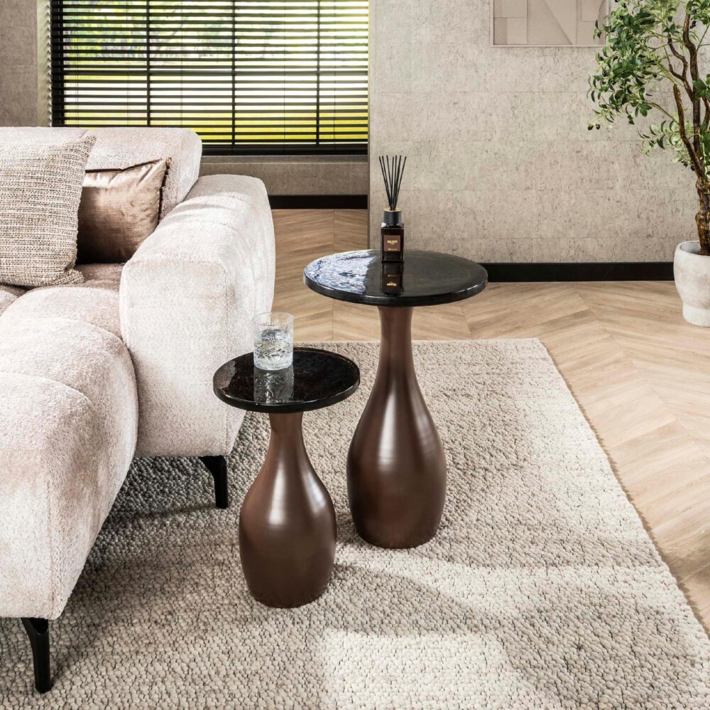 Olav drup design bijzettafel antiek koper afbeelding 3