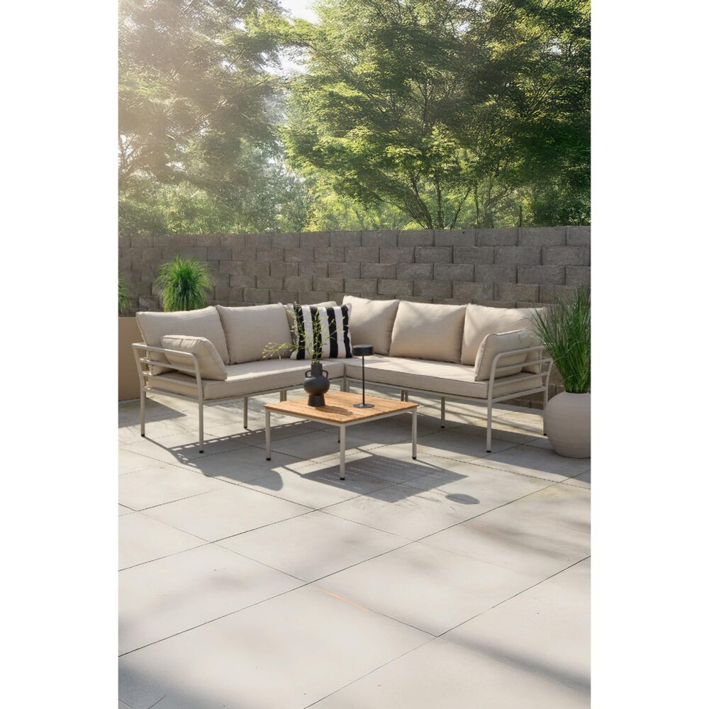beige hoek loungeset tuin afbeelding 11