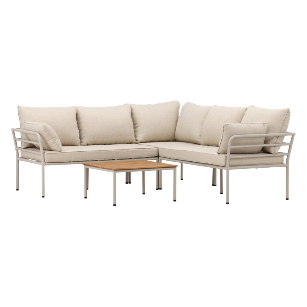 beige hoek loungeset tuin afbeelding 3