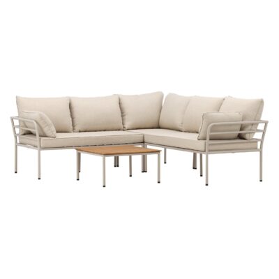 beige hoek loungeset tuin afbeelding 3