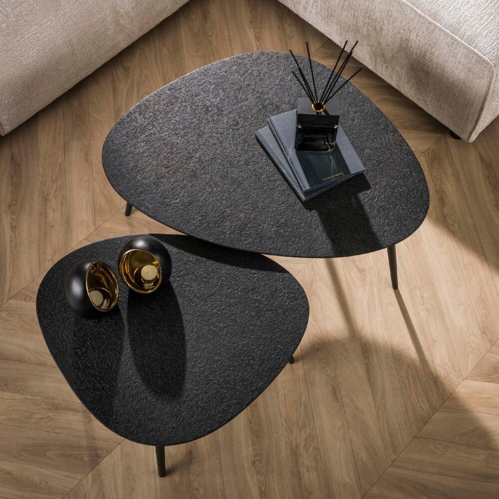 Aiko organische salontafel set van 2 grijs afbeelding 3