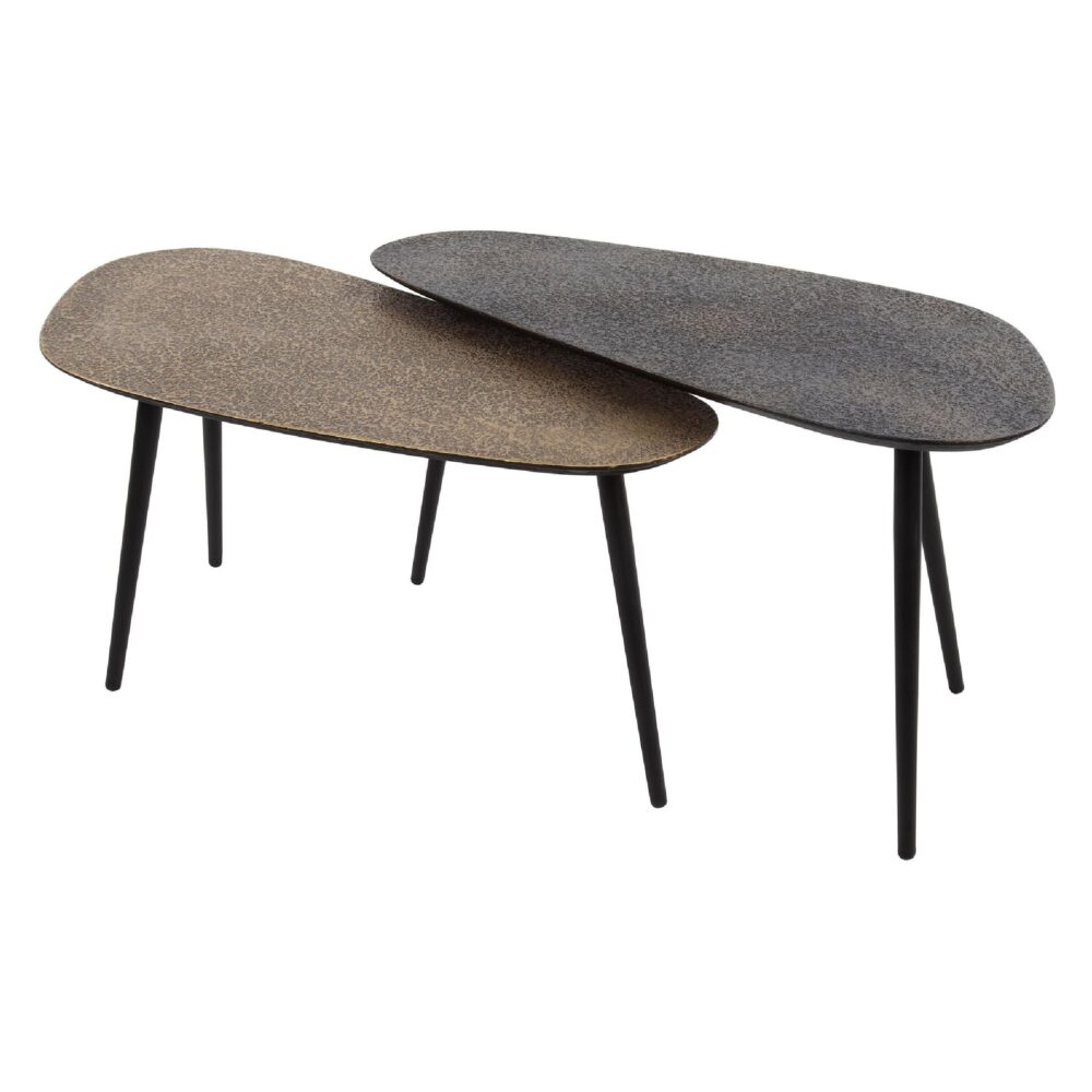 niervormige salontafel set Aiko grijs afbeelding 1