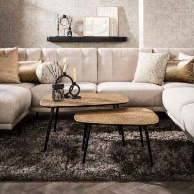 Aiko salontafel set van 2 metallic antiek brons afbeelding 3