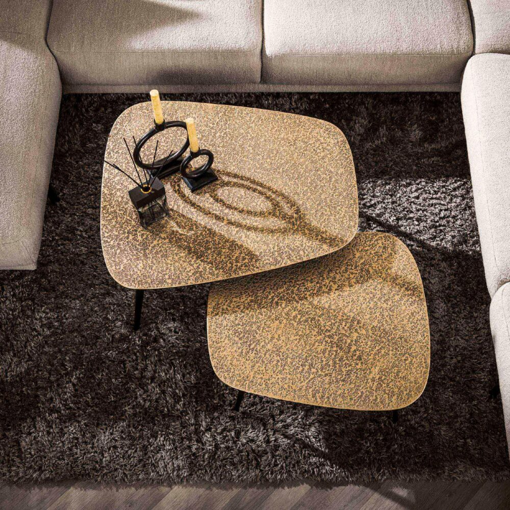 Aiko salontafel set van 2 metallic antiek brons afbeelding 4