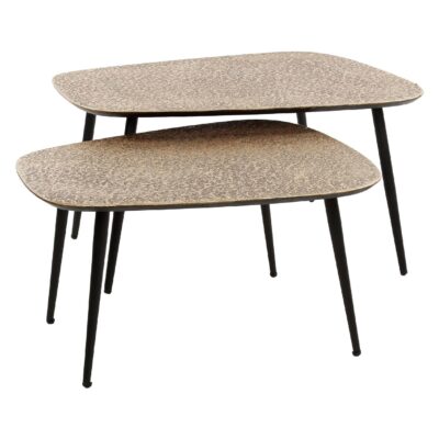 Aiko salontafel set van 2 metallic antiek brons afbeelding 1