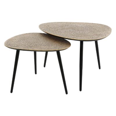 driehoekige salontafel set Aiko antiek brons afbeelding 1