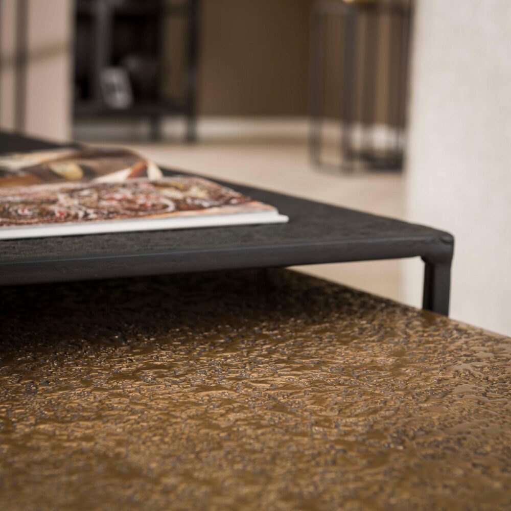 Nest of Nora rechthoekige salontafel set van 2 grijs metallic afbeelding 5