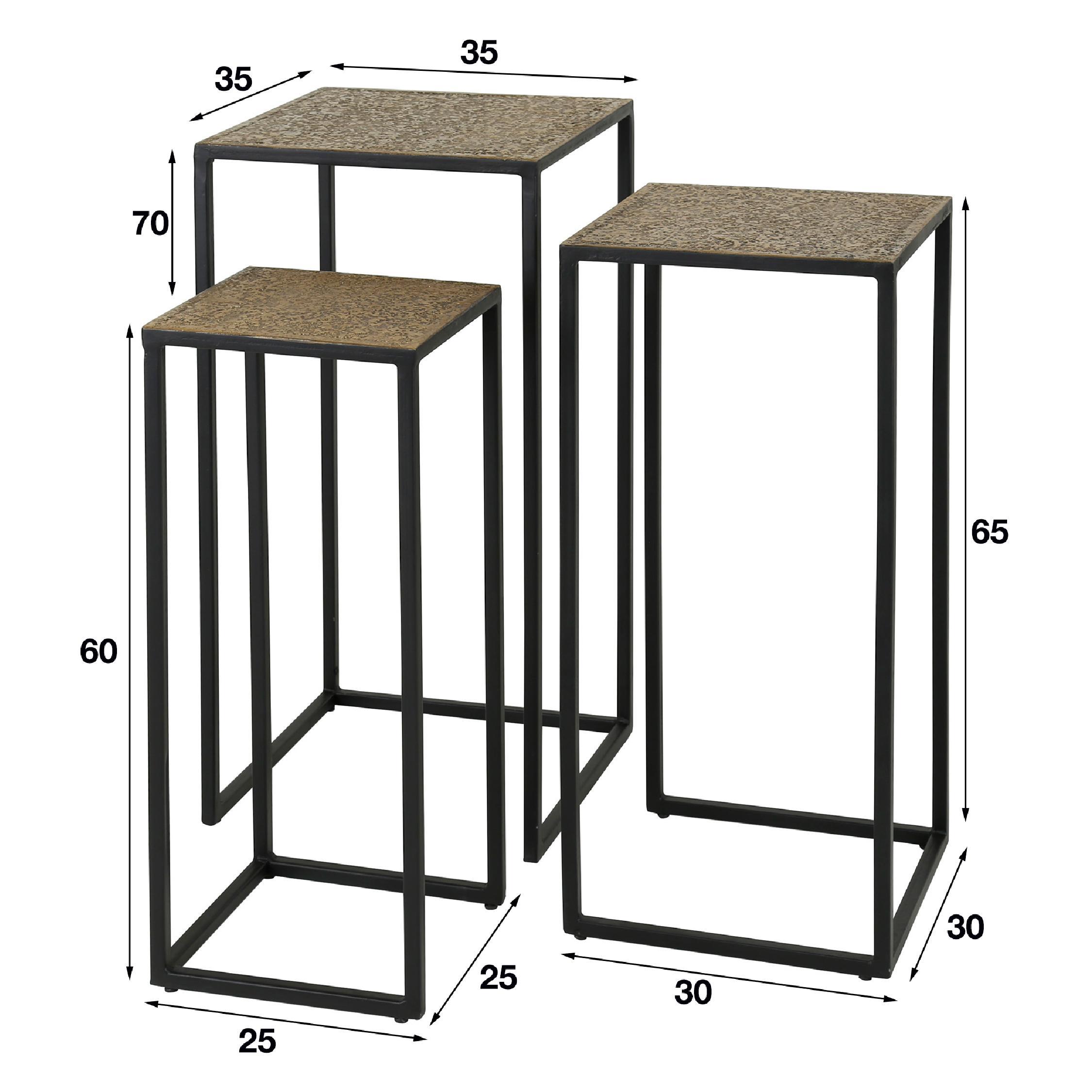 metalen bloemenzuilen set antiek brons afbeelding 2