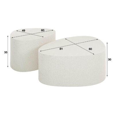 organische marmerlook salontafel set afbeelding 2