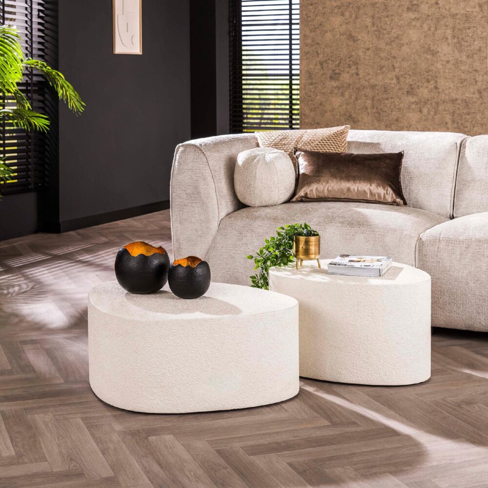 organische marmerlook salontafel set afbeelding 5