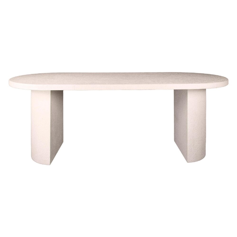 ovale marmerlook eettafel 215 cm afbeelding 1