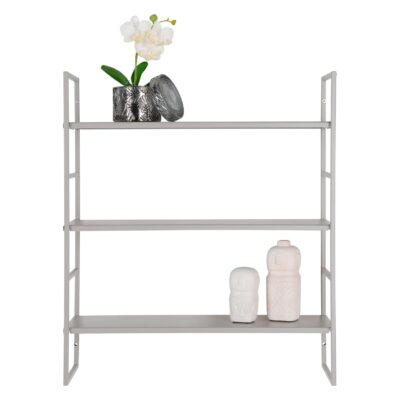 grijs stalen wandrek met 3 planken afbeelding 2