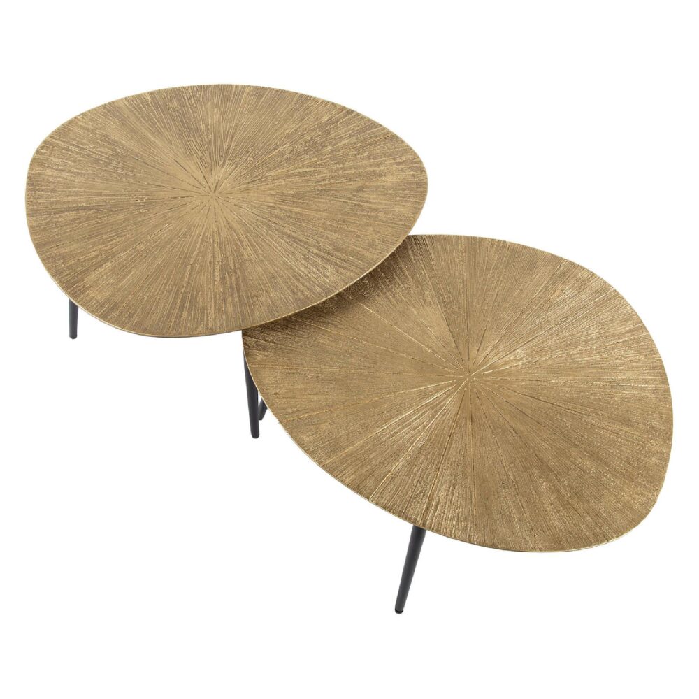 organische salontafel set Navi antiek goud afbeelding 2