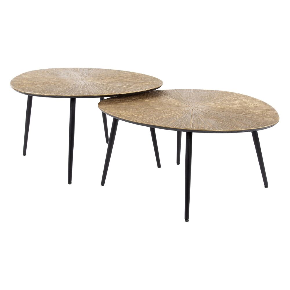 organische salontafel set Navi antiek goud afbeelding 1