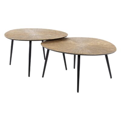 organische salontafel set Navi antiek goud afbeelding 1