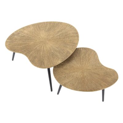 niervormige salontafel set Navi antiek goud afbeelding 2