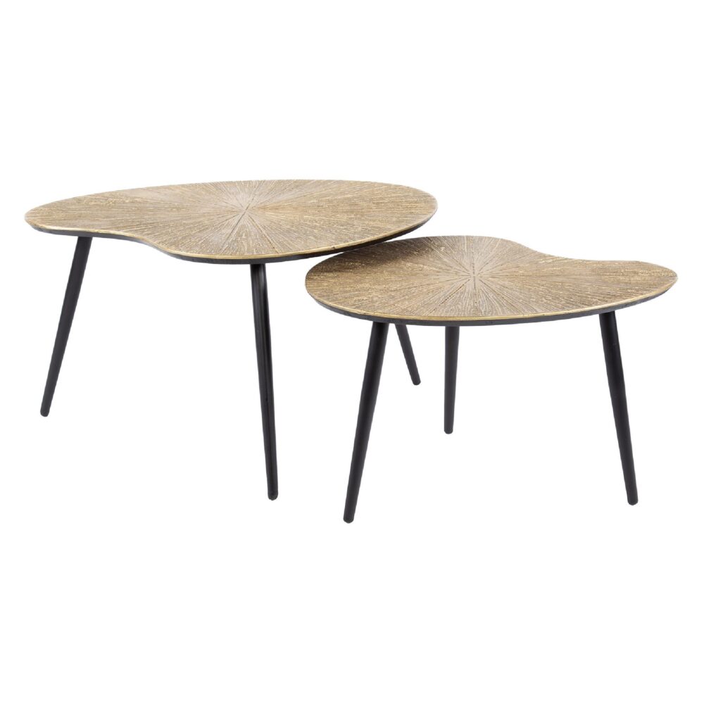 niervormige salontafel set Navi antiek goud afbeelding 1