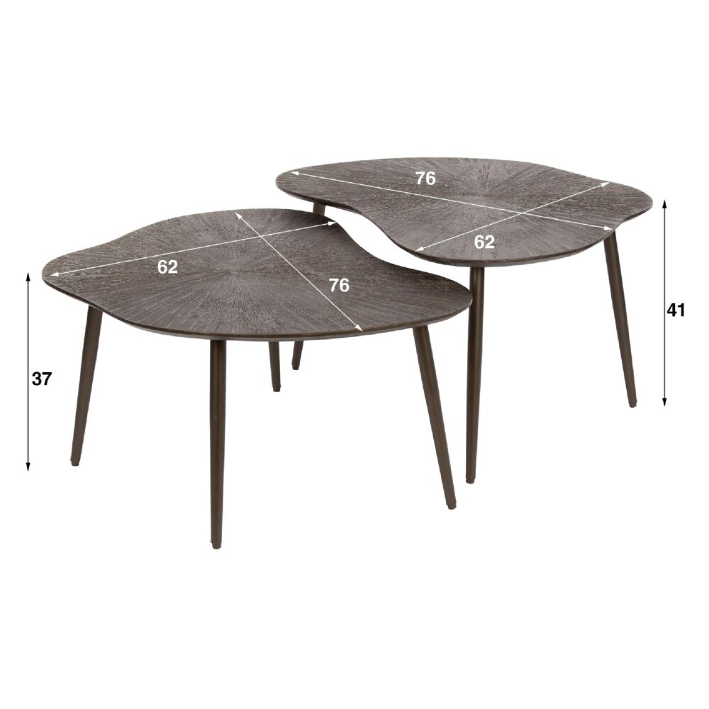 organische salontafel set Liko afbeelding 2