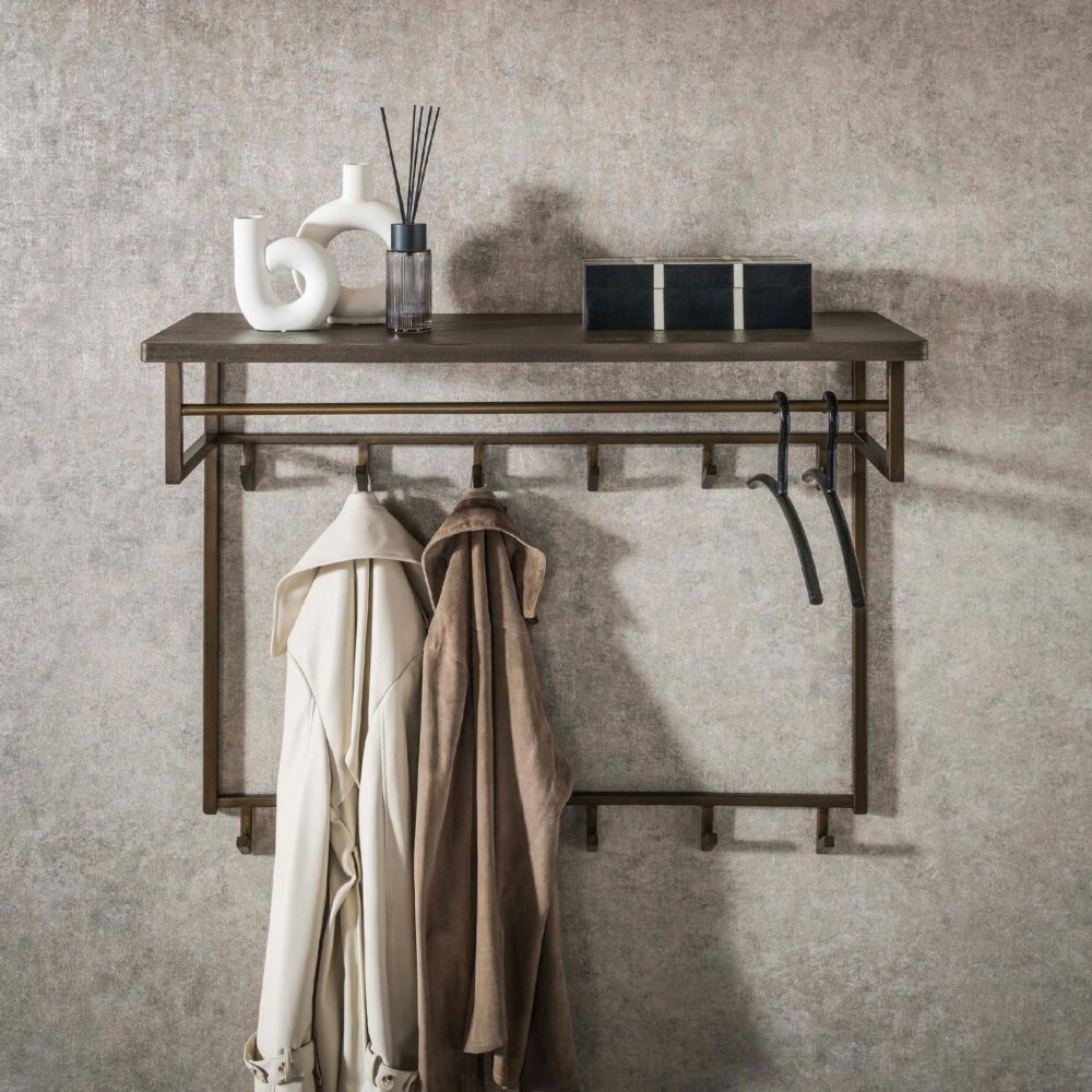 wandkapstok Keni antiek brons afbeelding 3