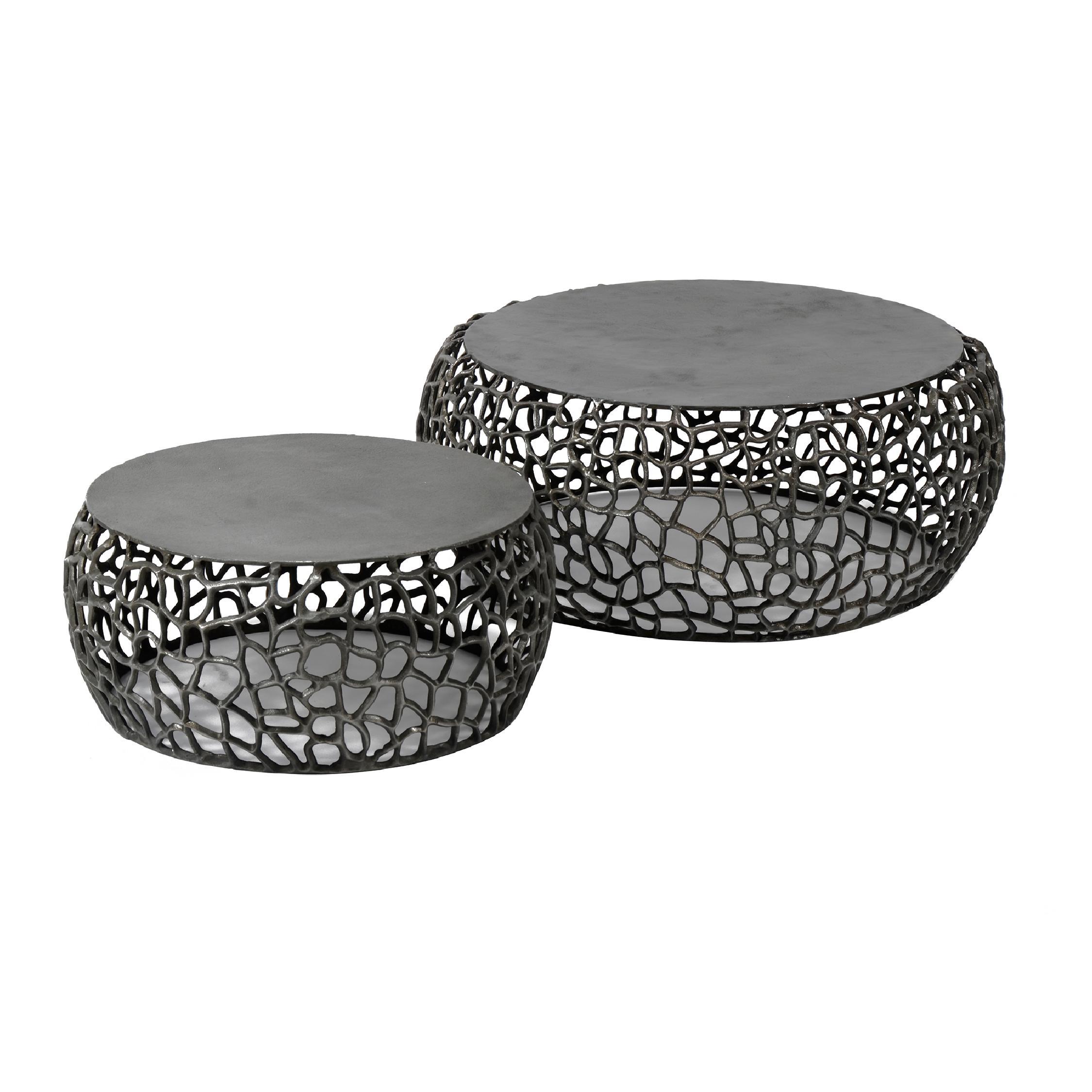 Sivon salontafel set van 2 zwart nikkel afbeelding 1