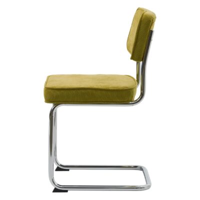 groene ribstof eetkamerstoelen Adam set van 4 afbeelding 3