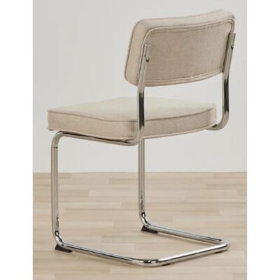 taupe ribstof eetkamerstoelen Adam set van 4 afbeelding 4