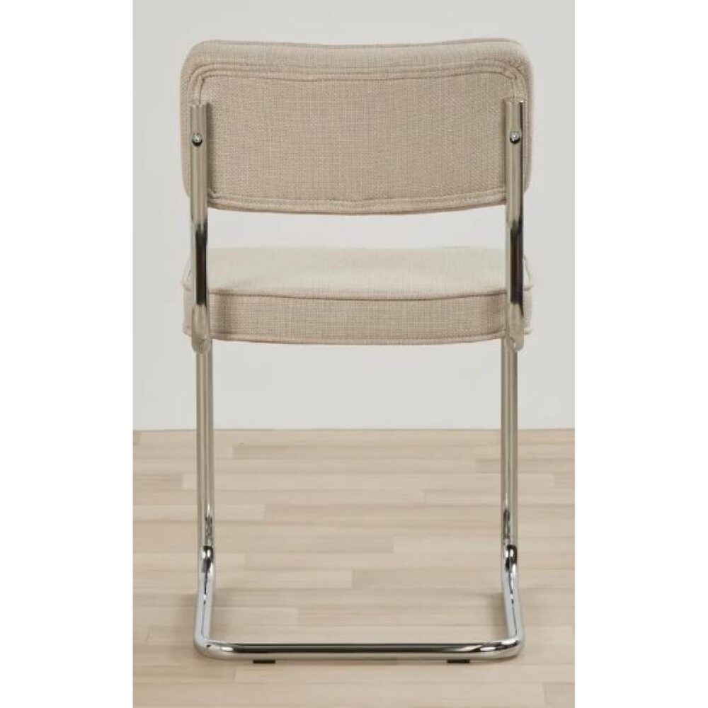 taupe ribstof eetkamerstoelen Adam set van 4 afbeelding 5