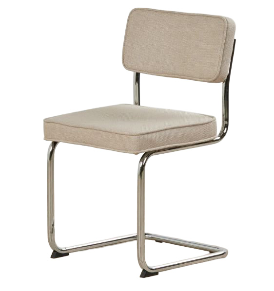 taupe ribstof eetkamerstoelen Adam set van 4 afbeelding 1