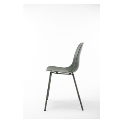 olijfgroene metalen eetkamerstoelen set Zoey afbeelding 2