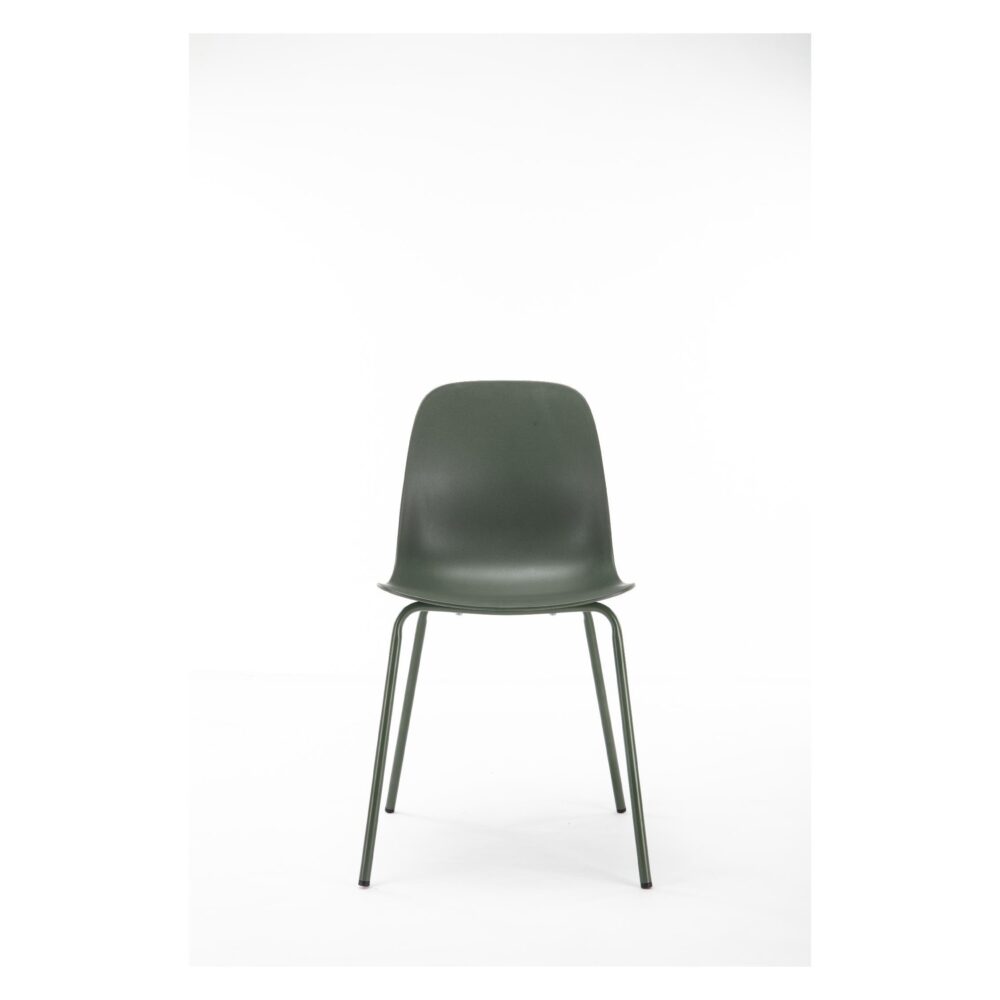 olijfgroene metalen eetkamerstoelen set Zoey afbeelding 3